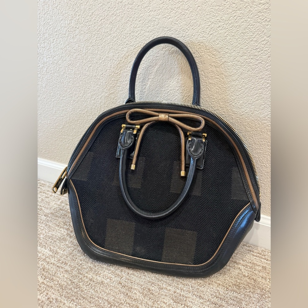 Vintage Burberry Prorsum Jacquard Check Orchard Bag